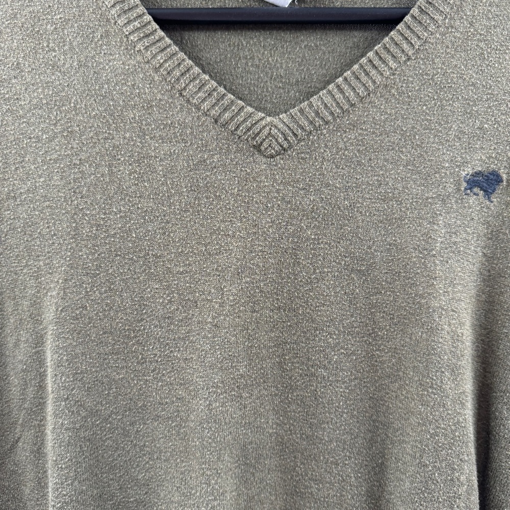 Old Navy Olive Green V-Neck Sweater Men’s Size Large Long Sleeve - Picture 4 of 6